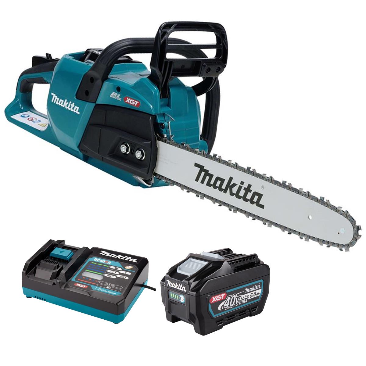 Makita UC026GZ 40V Max XGT Brushless Chainsaw with 1 x 5.0Ah Battery & Charger
