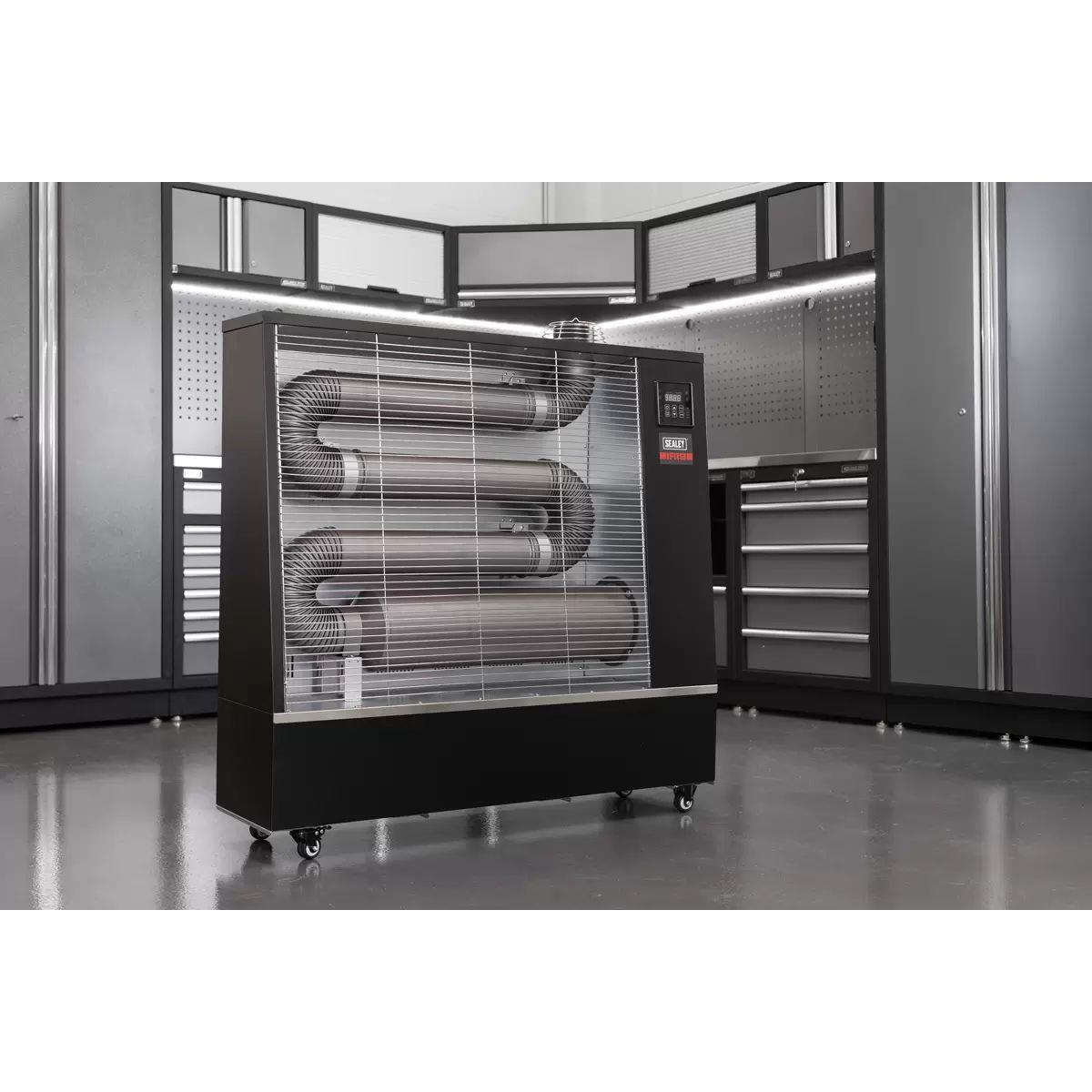 Sealey IR19 Industrial Infrared Diesel Heater 19kW/230V Soft-touch control panel with LED display