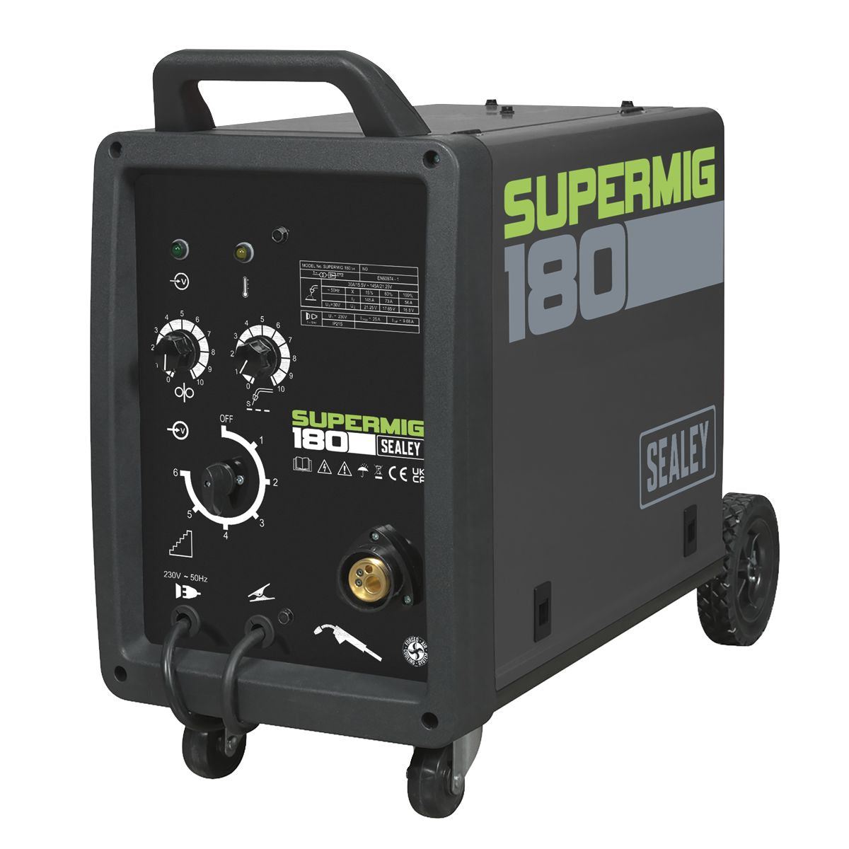 Sealey SUPERMIG180 180A Professional MIG Welder with Binzel Euro Torch 230V