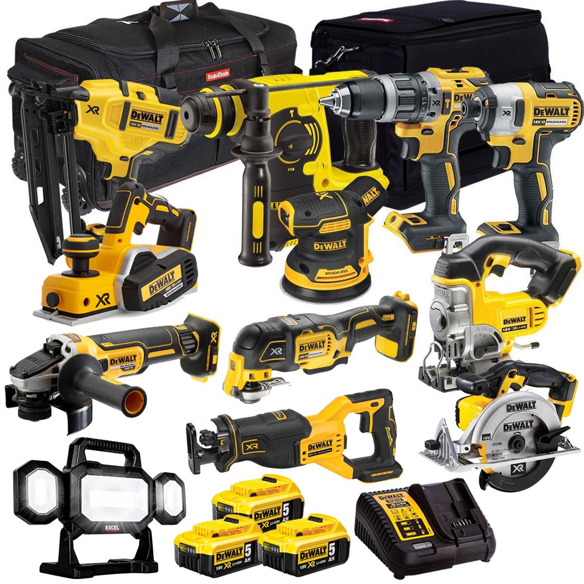Dewalt 18V 12 Piece Cordless Combo Kit with 3 x 5.0Ah Battery & Charger T4TKIT-848