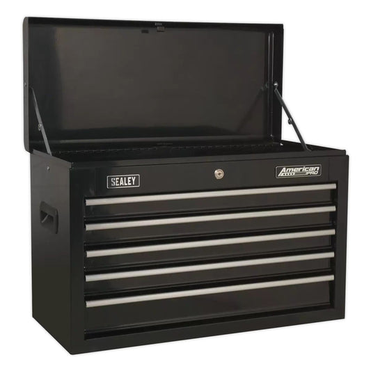 Sealey AP225B 5 Drawer Topchest with Ball-Bearing Slides Black