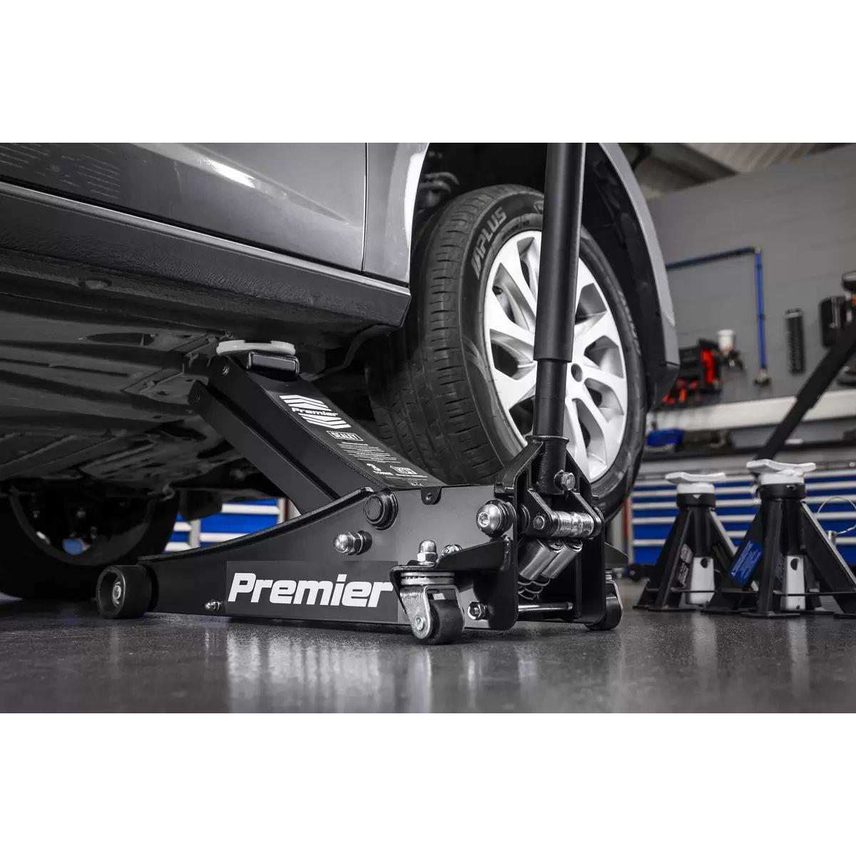 Sealey 3040AB Trolley Jack 3tonne Rocket Lift Black