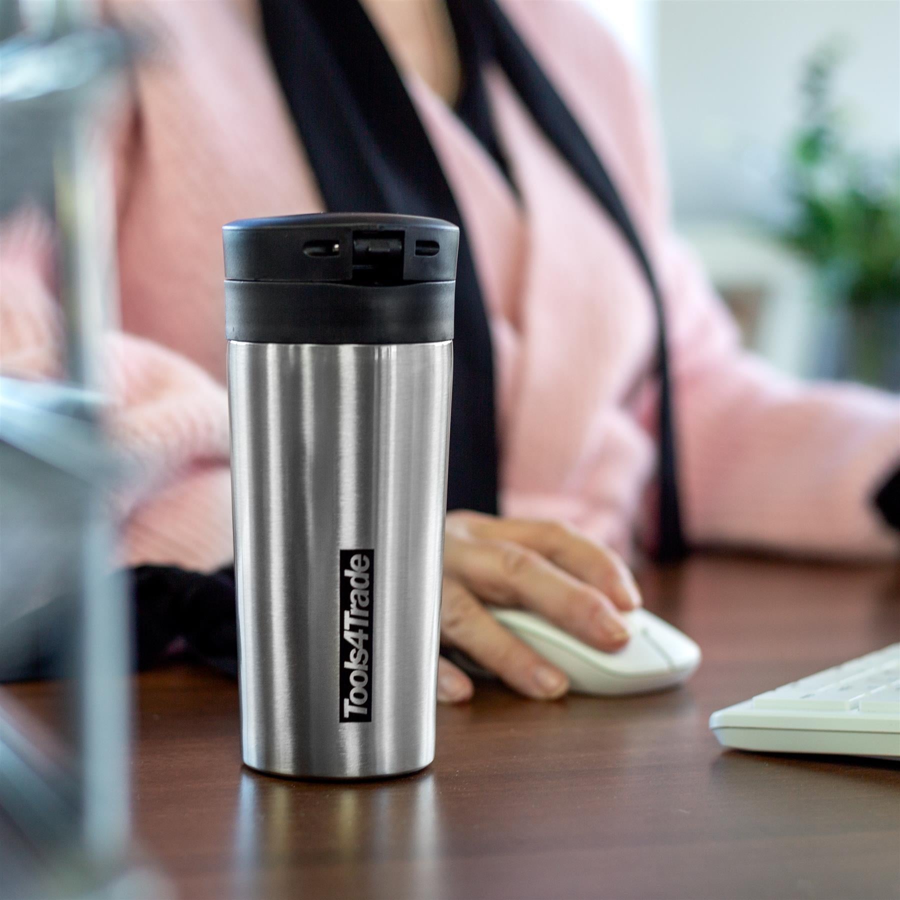 Tools4Trade Stainless Steel Thermal Coffee Mug - Silver (360ml)