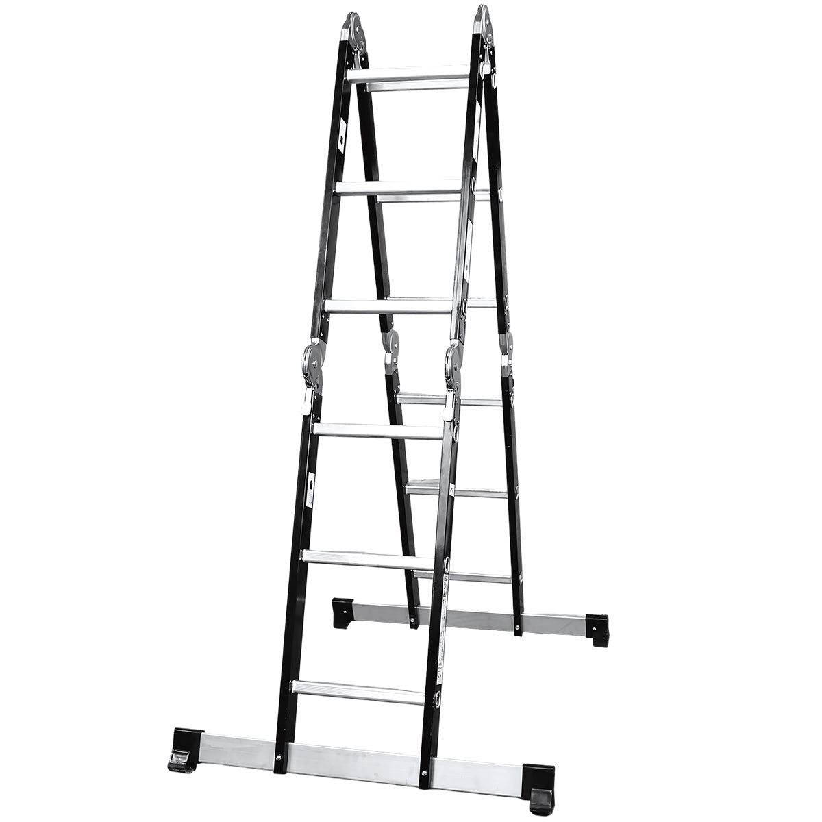 Excel 12 Tread Steel Multi-Purpose Combination Ladder with Platform Item Condition Used