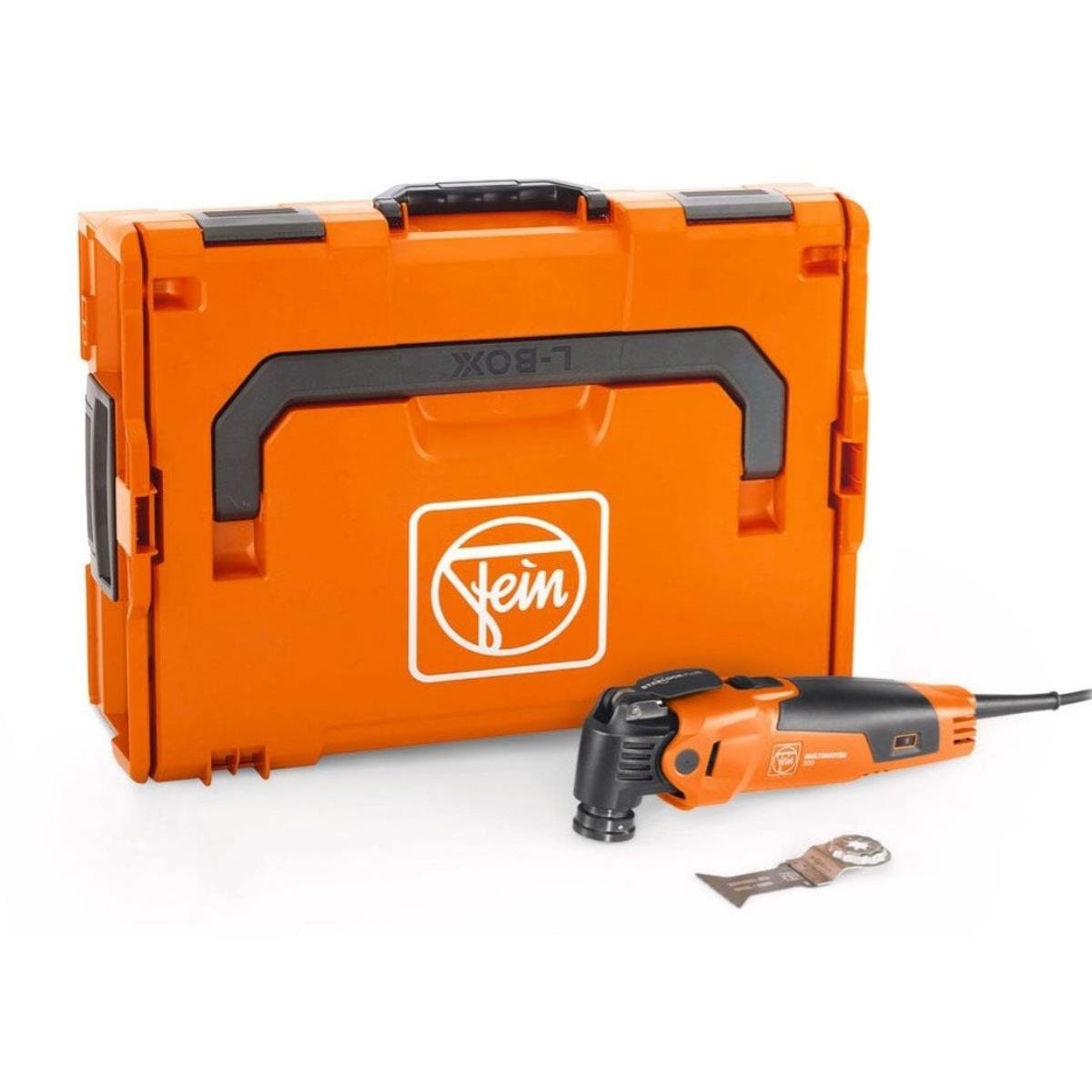 Fein MM 500 PLUS STARLOCK MultiMaster Oscillating Multi-Tool In Case With 3 Piece Wood E-Cut Set