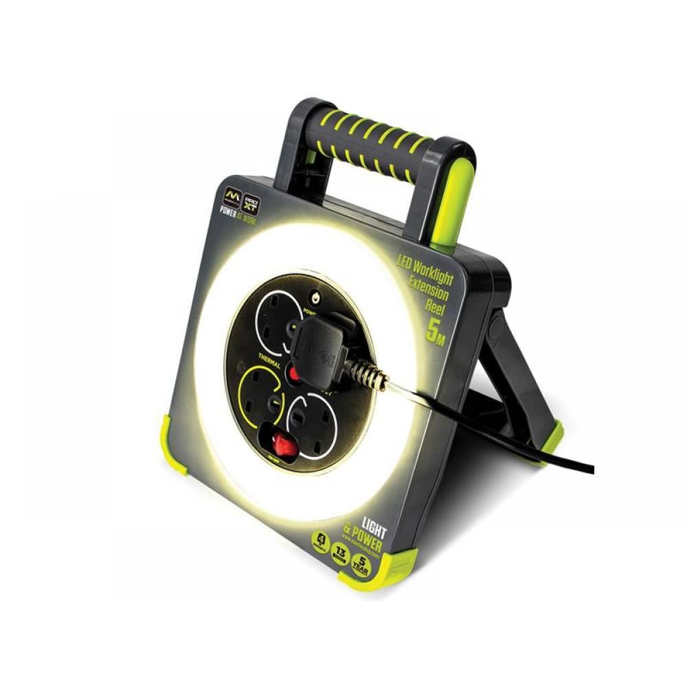 Masterplug Work Light Cable Reel 13A 4-Socket 5M 240V WLU05134SL-PX