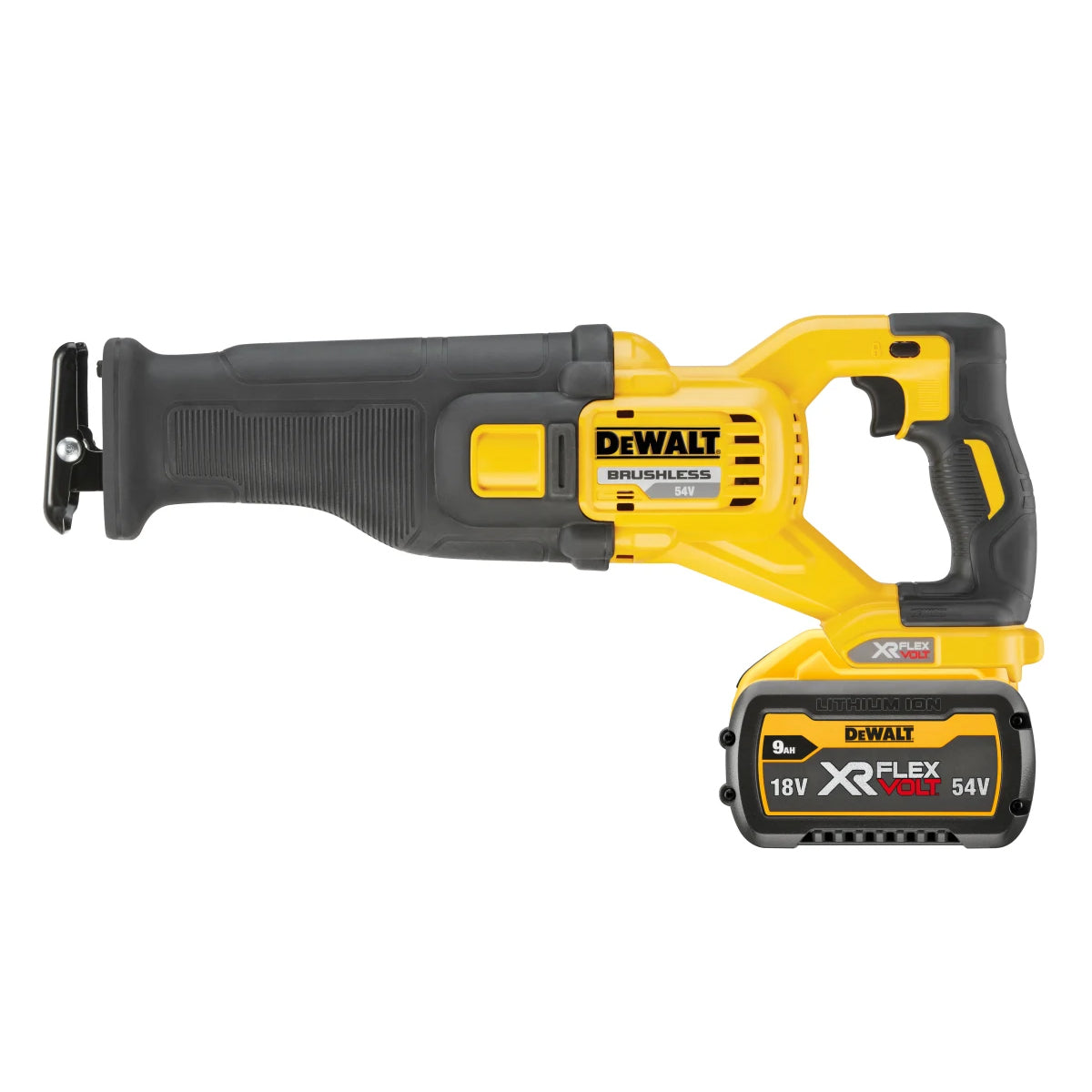 Dewalt DCS389X2 54V FlexVolt Brushless Reciprocating Saw with 2 x 9.0/3.0Ah Batteries Charger & Case