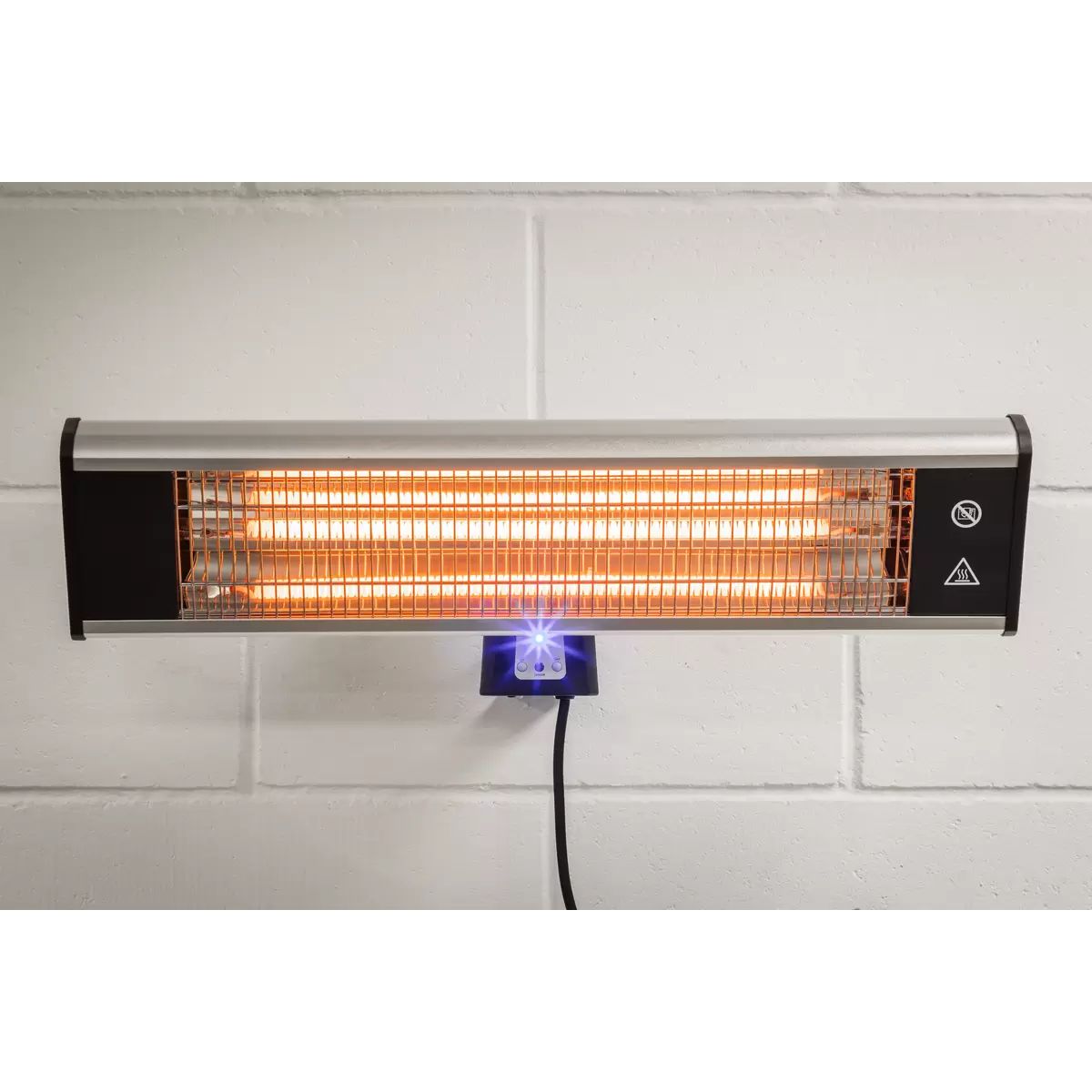 Sealey IWMH1809R High Efficiency Carbon Fibre Wall Mounting Infrared Heater for Outdoor Use 230V/1800W