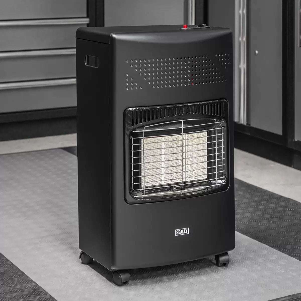 Sealey CH4200 4.2KW Cabinet Gas Heater Portable, Safe, Adjustable Heating for Home & Office