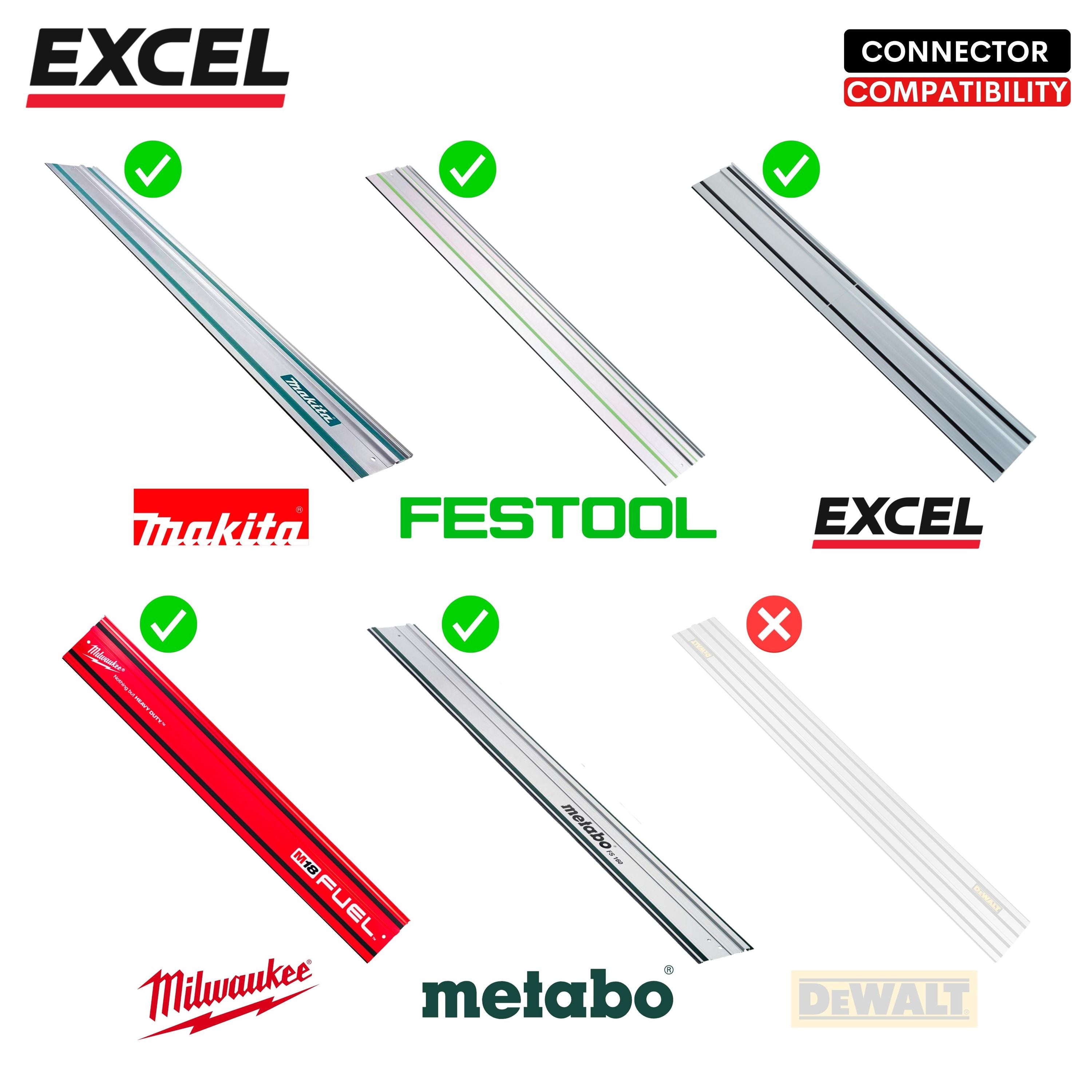 Excel Guide Rail Connector Bars (Twin Pack)