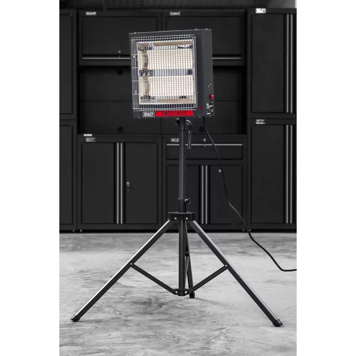 Sealey CH30S 2.8kW Floor Stand Ceramic Heater Adjustable, Portable & Safety Features 230V