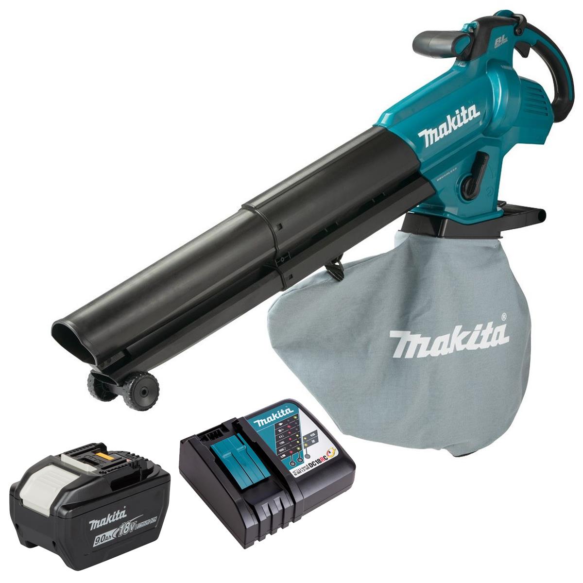 Makita DUB187Z 18V LXT Brushless Blower / Vacuum with 1 x 9.0Ah Battery & Charger