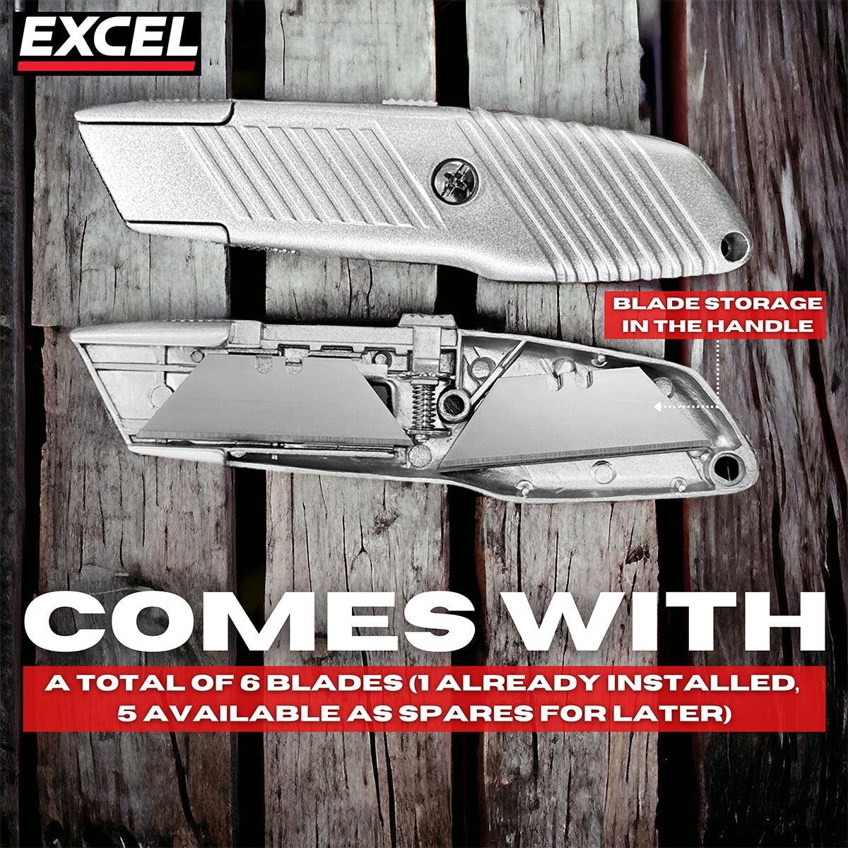 Excel Trimming Knife with 5 Blades Pack of 2