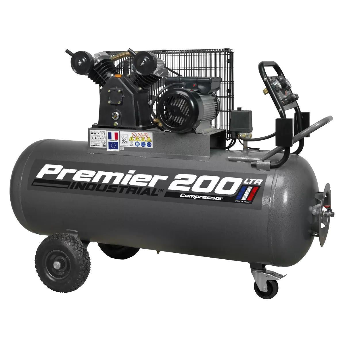 Sealey SAC3203B 200L Belt Air Compressor 3hp with Front Control Panel 230V/16A