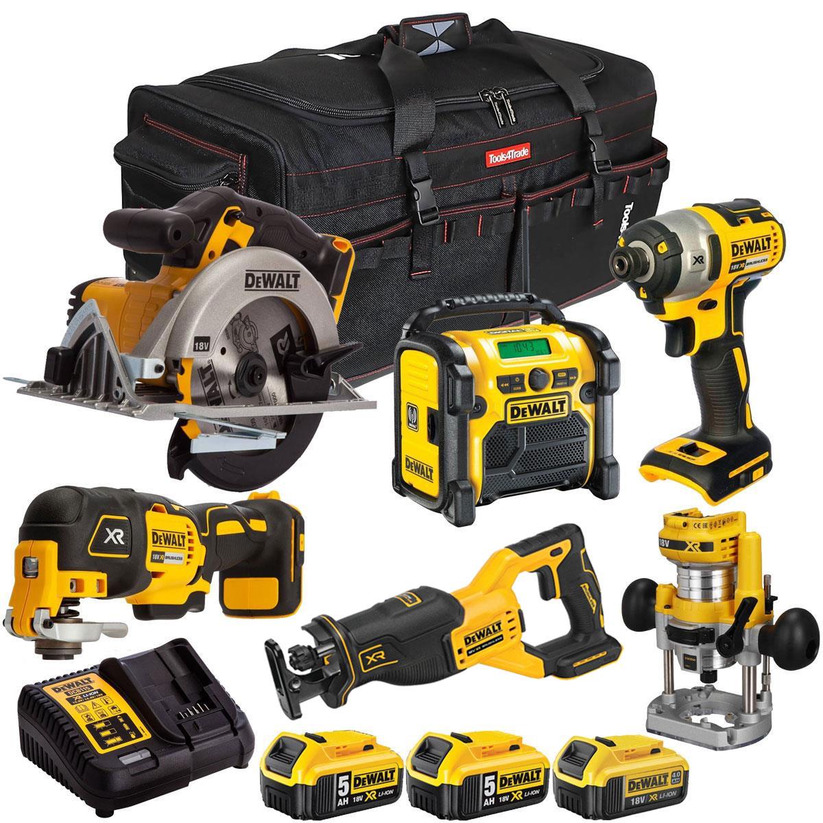 Dewalt 18V 6 Piece Combo Kit with 3 x Batteries & Charger T4TKIT-2912