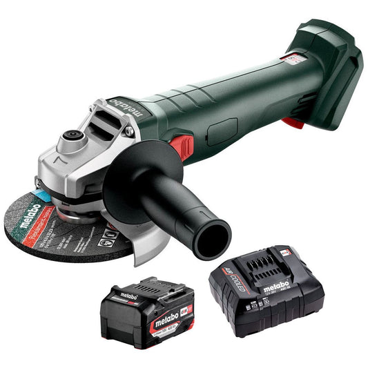 Metabo W 18 7-125 18V 125mm Angle Grinder with 1 x 4.0Ah Battery & Charger