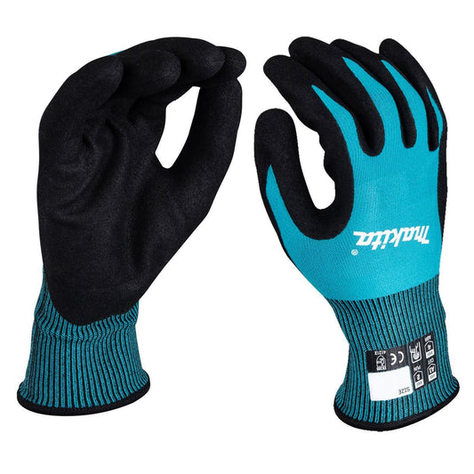 Makita P-84682 Fitknit Cut Level 1 Nitrile Coated Dipped Gloves Size Medium
