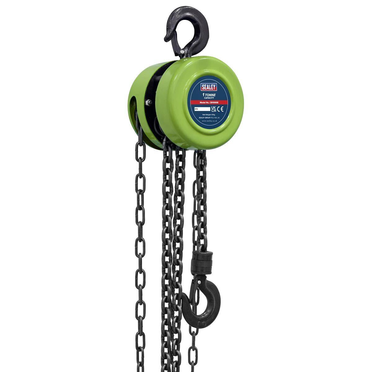 Sealey CB1000E 2.5m Chain Block 1 Tonne