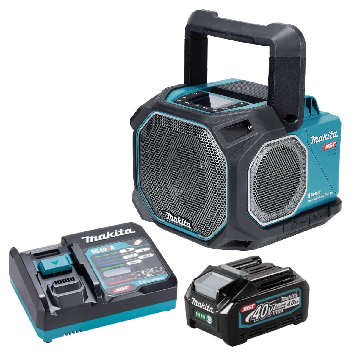 Makita MR014GZ 40V/18V/14.4V XGT / LXT Job Site Speaker With 1 x 4.0Ah Battery & Charger