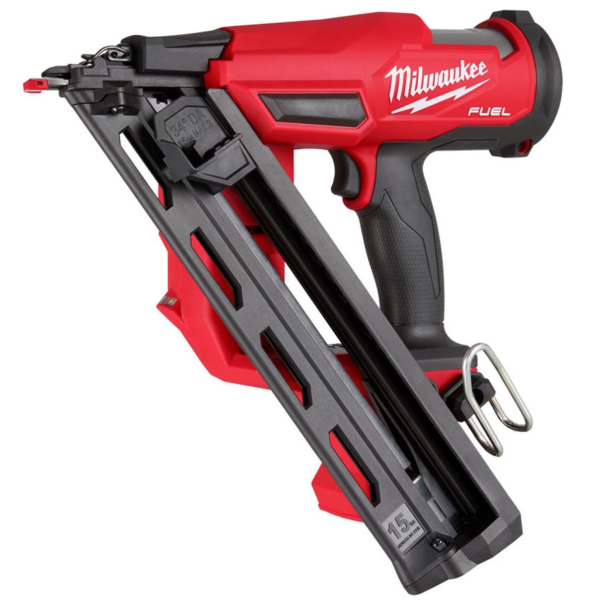 Milwaukee M18FN15GA-0 18V Brushless Angled Finish Nailer with 1 x 5.0Ah Battery & Charger