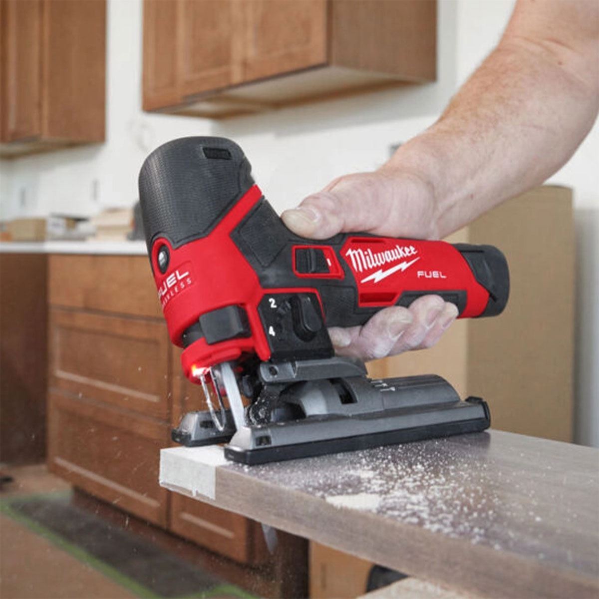 Milwaukee M12FJS-422X 12V FUEL Brushless Jigsaw with 4.0Ah/2.0Ah Batteries Charger & Case 4933493349