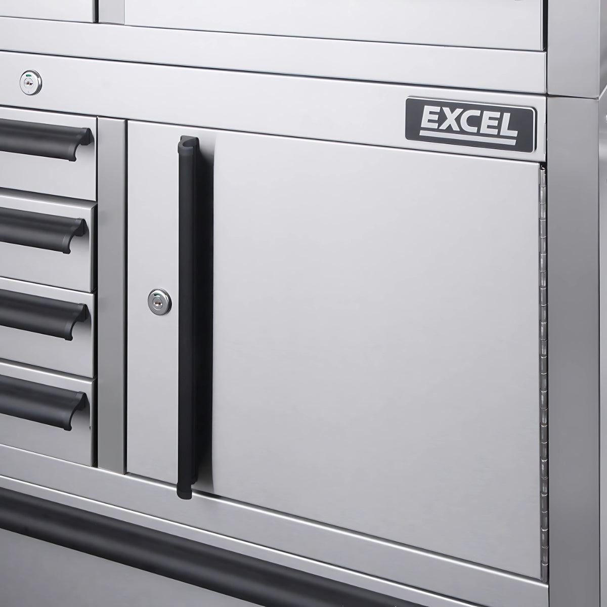 Excel 41inch 6 Drawer Stainless Steel Cabinet with 8 Drawer Top Chest