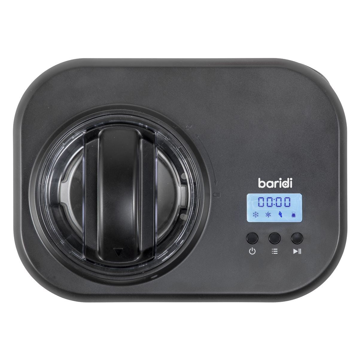 Sealey DH238 Baridi Automatic Churning Ice Cream Machine 1L Capacity Black 230V