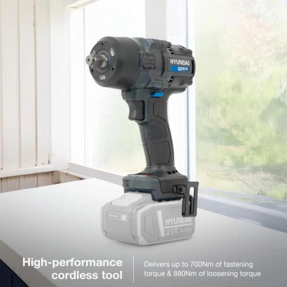 Hyundai IW20X-700 20V Cordless Impact Wrench, 700Nm High-Torque Body Only