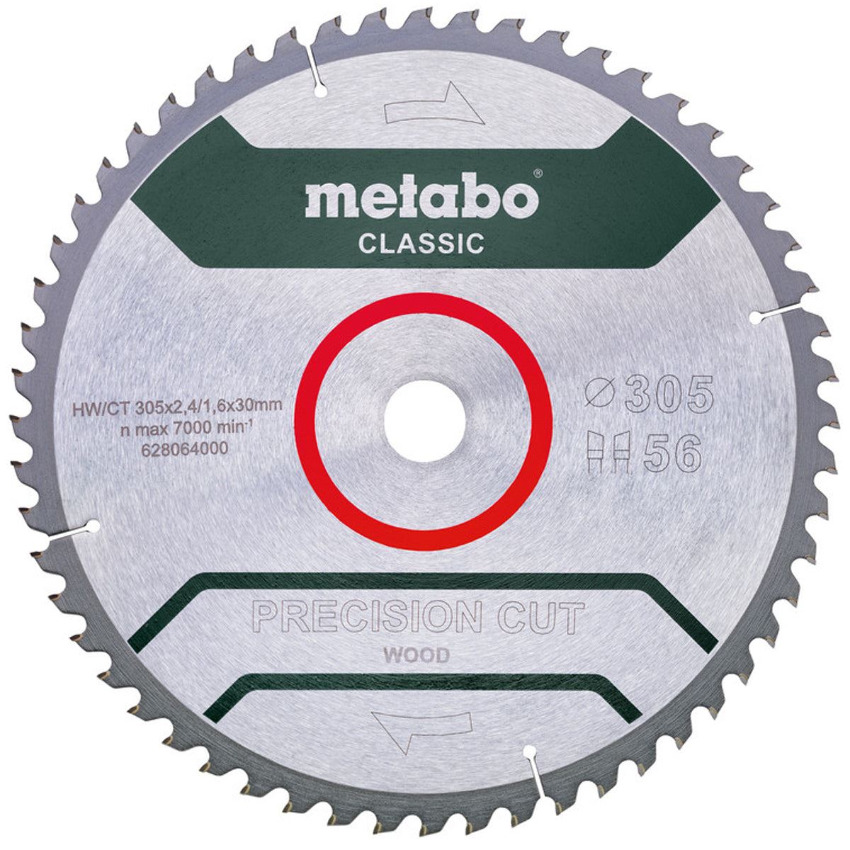 Metabo 305mm Circular Saw Blade Precision Cut Wood Classic 628064000