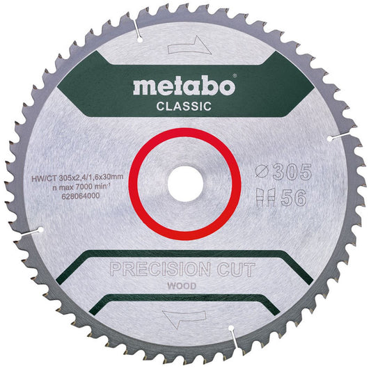 Metabo 305mm Circular Saw Blade Precision Cut Wood Classic 628064000