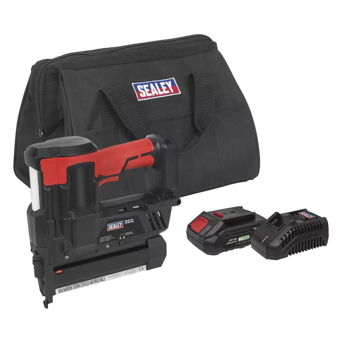 Sealey CP20VNGKIT1 20V Cordless Nail/Staple Gun with 1 x 2.0Ah Battery