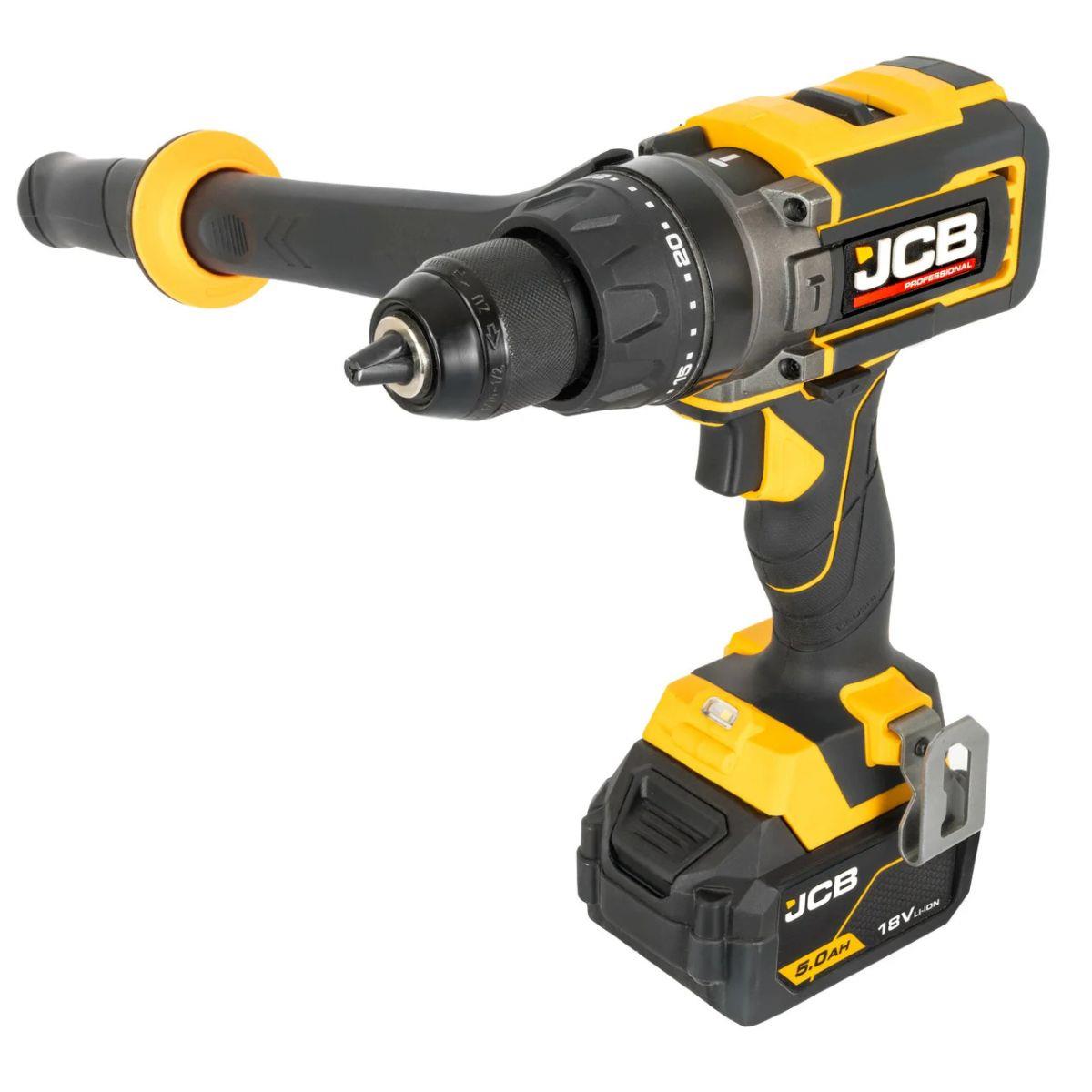 JCB-18PCD-160-5 18V Brushless 160Nm Combi Drill with 2 x Pro 5.0Ah Batteries & 4.5A Charger
