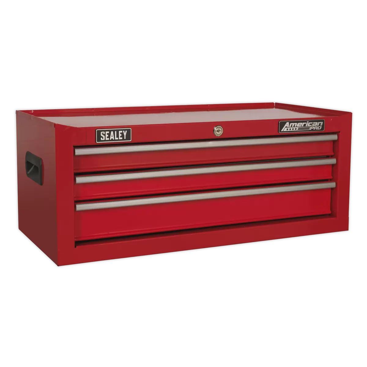 Sealey AP223 Mid-Box 3 Drawer with Ball-Bearing Slides-Red