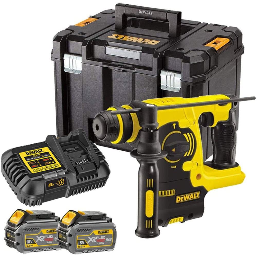 Dewalt DCH253T2 18V SDS+ Rotary Hammer Drill with 2 x 6.0Ah Batteries & Charger in Case