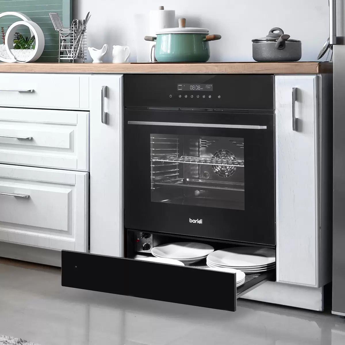 Sealey DH201 Baridi Integrated Warming Drawer 60cm Black 230V