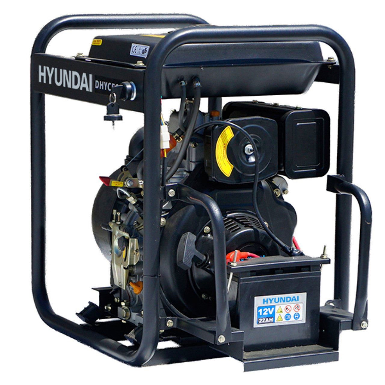 Hyundai DHYC50LE 50mm Diesel Chemical Water Pump, 35m Total Head, 7m Lift, 533L/min Flow Rate, 6hp, 296cc