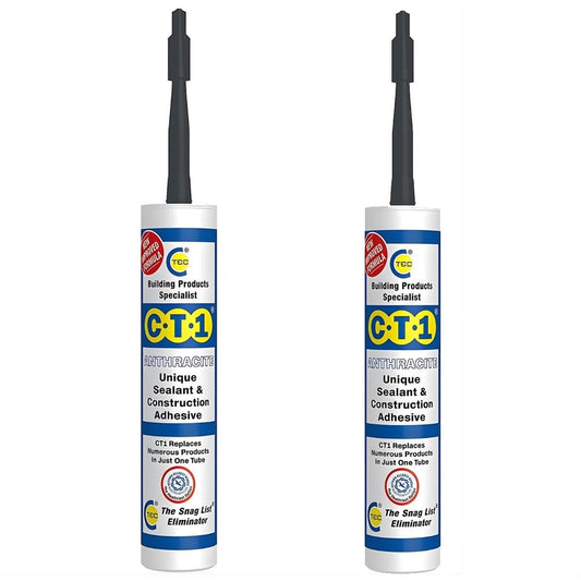 C-TEC CT1 290ml Unique Sealant & Construction Adhesive Anthracite Pack of 2