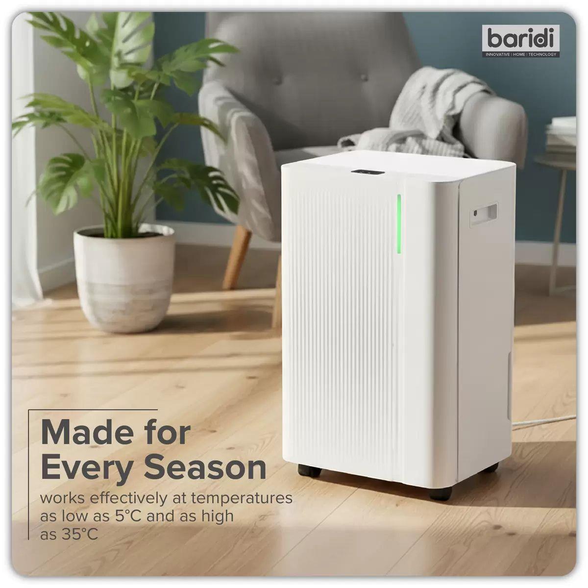 Sealey DH148 Baridi Dehumidifier with Digital Display & 24hr Timer 20L White 230V