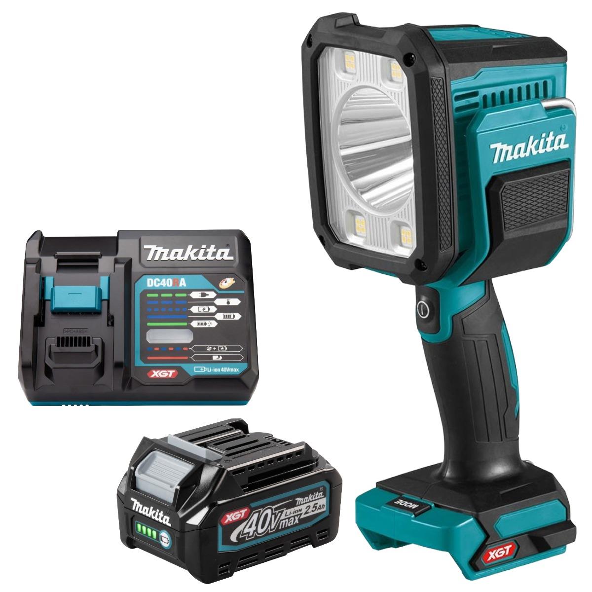 Makita ML007G 40V XGT Flashlight with 1 x 2.5Ah Battery & Charger