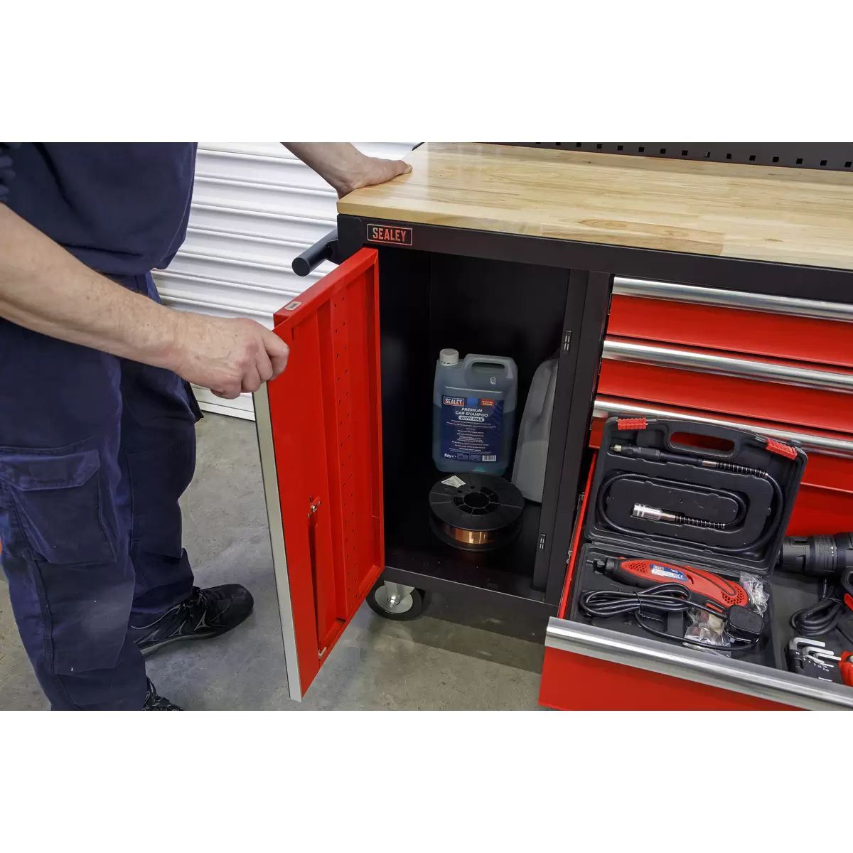 Sealey AP6310 10 Drawer Mobile Workstation with Backboard