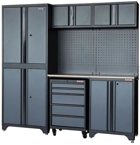 Excel 7-Piece Garage Storage Cabinet System with Worktop