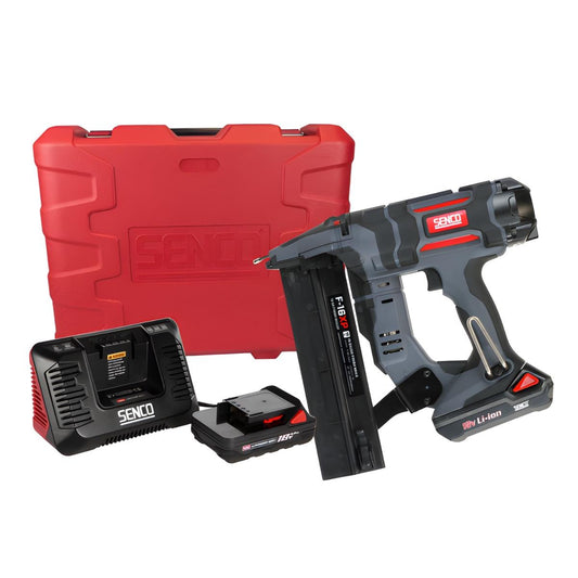 Senco 10N2501N F-16XP Fusion 18V 16G Finish Nailer with 2 x 2.0Ah Battery, Charger & Case