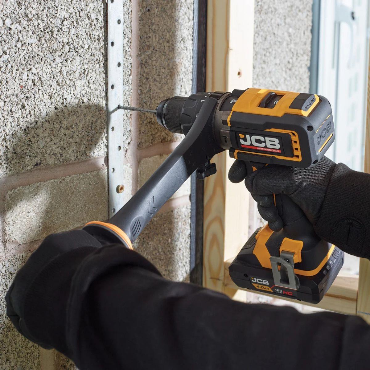 JCB-18PKIT-3 Pro 18V Combi Drill & Impact Driver With 2 x 5.0Ah Batteries & 4.5A Fast Charger in Carry Case