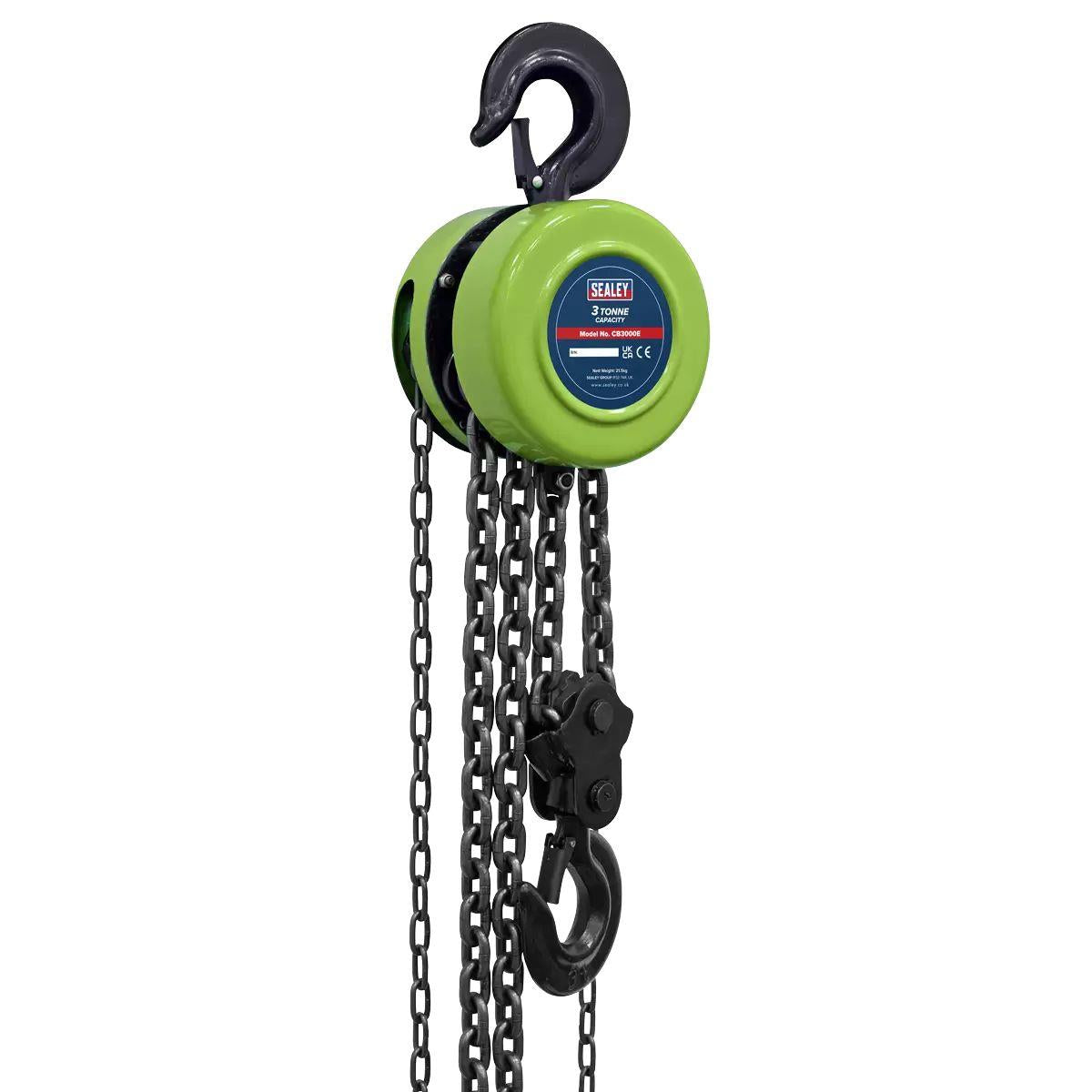 Sealey CB3000E 3m Chain Block 3 Tonne