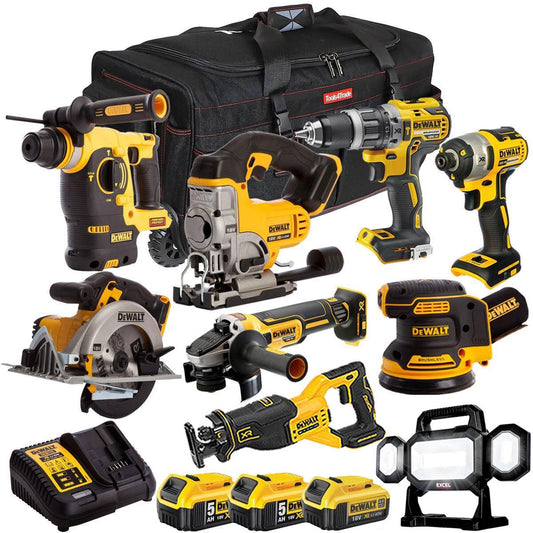 Dewalt 18V 9 Piece Combo Kit with 3 x Batteries & Charger T4TKIT-1637