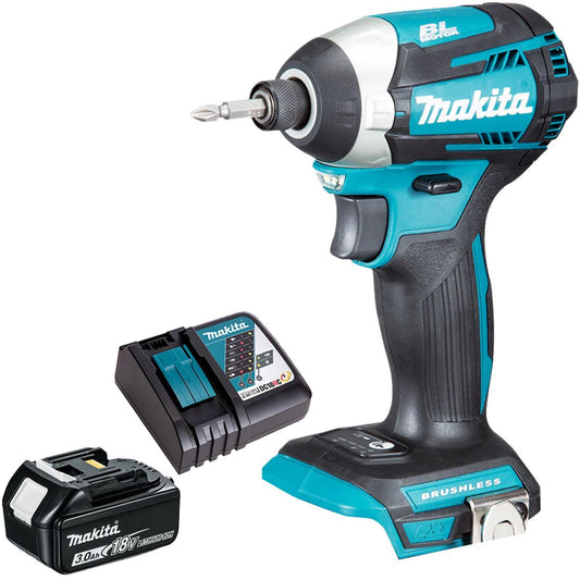 Makita DTD154Z 18V Brushless 1/4" Impact Driver with 1 x 3.0Ah Battery & Charger
