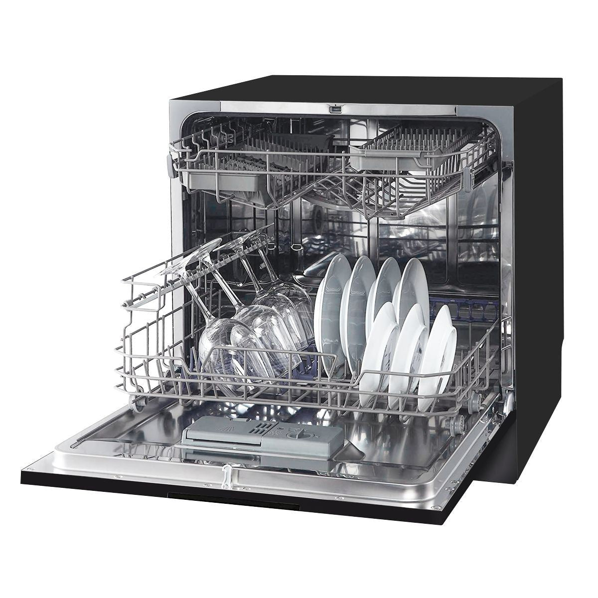 Sealey DH88 Baridi Tabletop Dishwasher 8 Place Settings 8L Capacity Black 230V/1500W