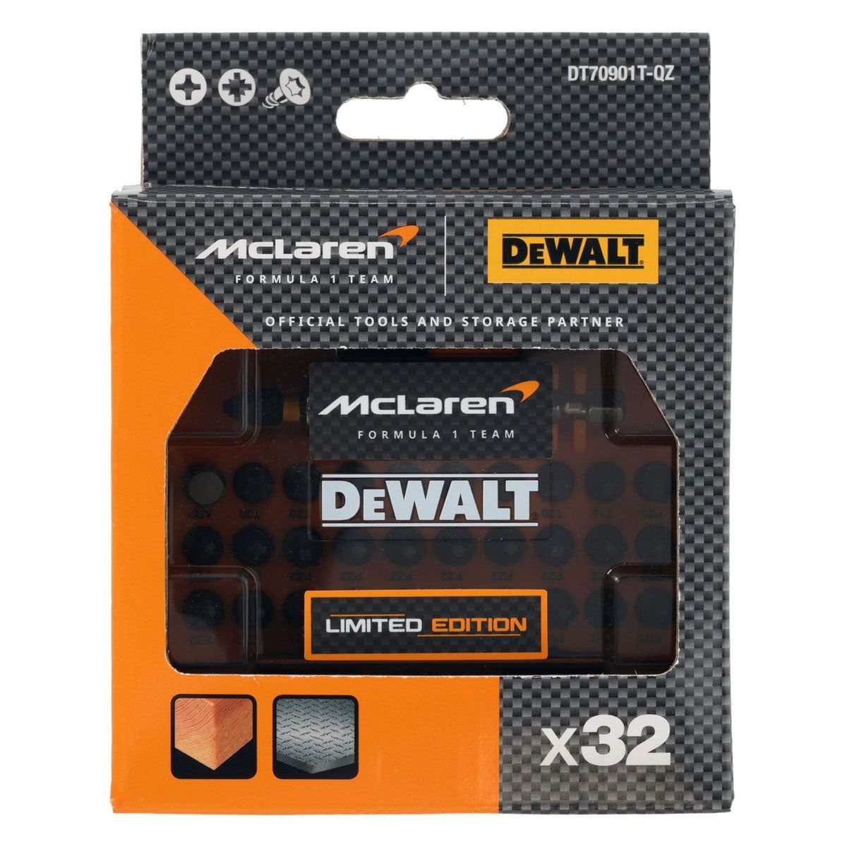 Dewalt DT70901T-QZ 32 Piece McLaren F1 FLEXTORQ Screwdriving Bit Set