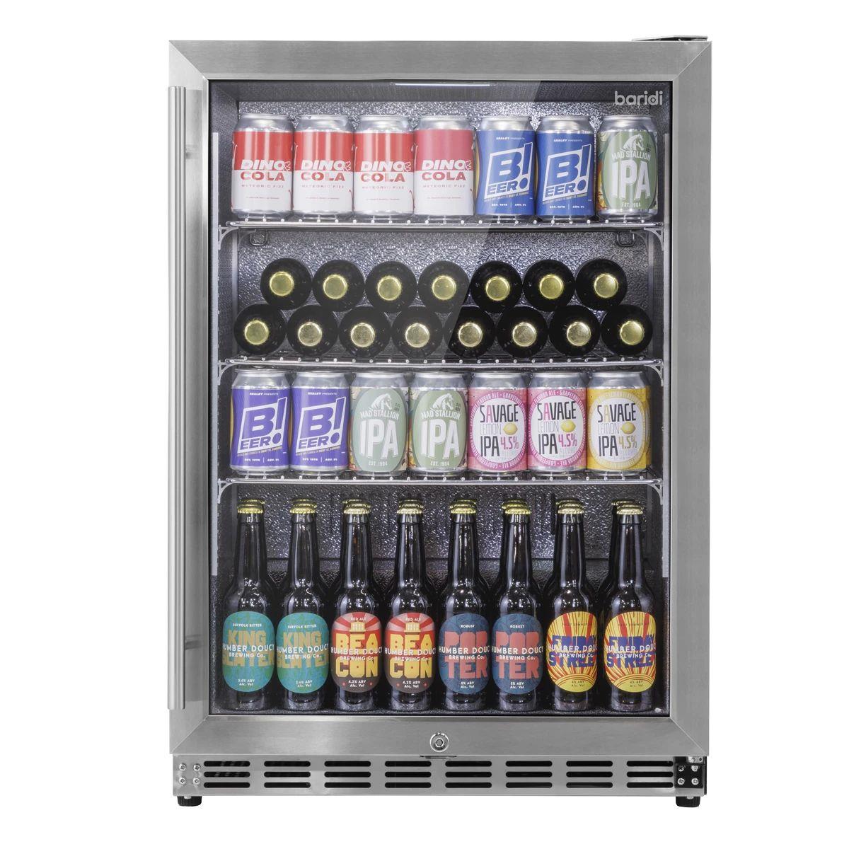Sealey DH439 Baridi Outdoor Drinks/Beverage/Bar Fridge with Triple Glazed Door & Security Lock 150L