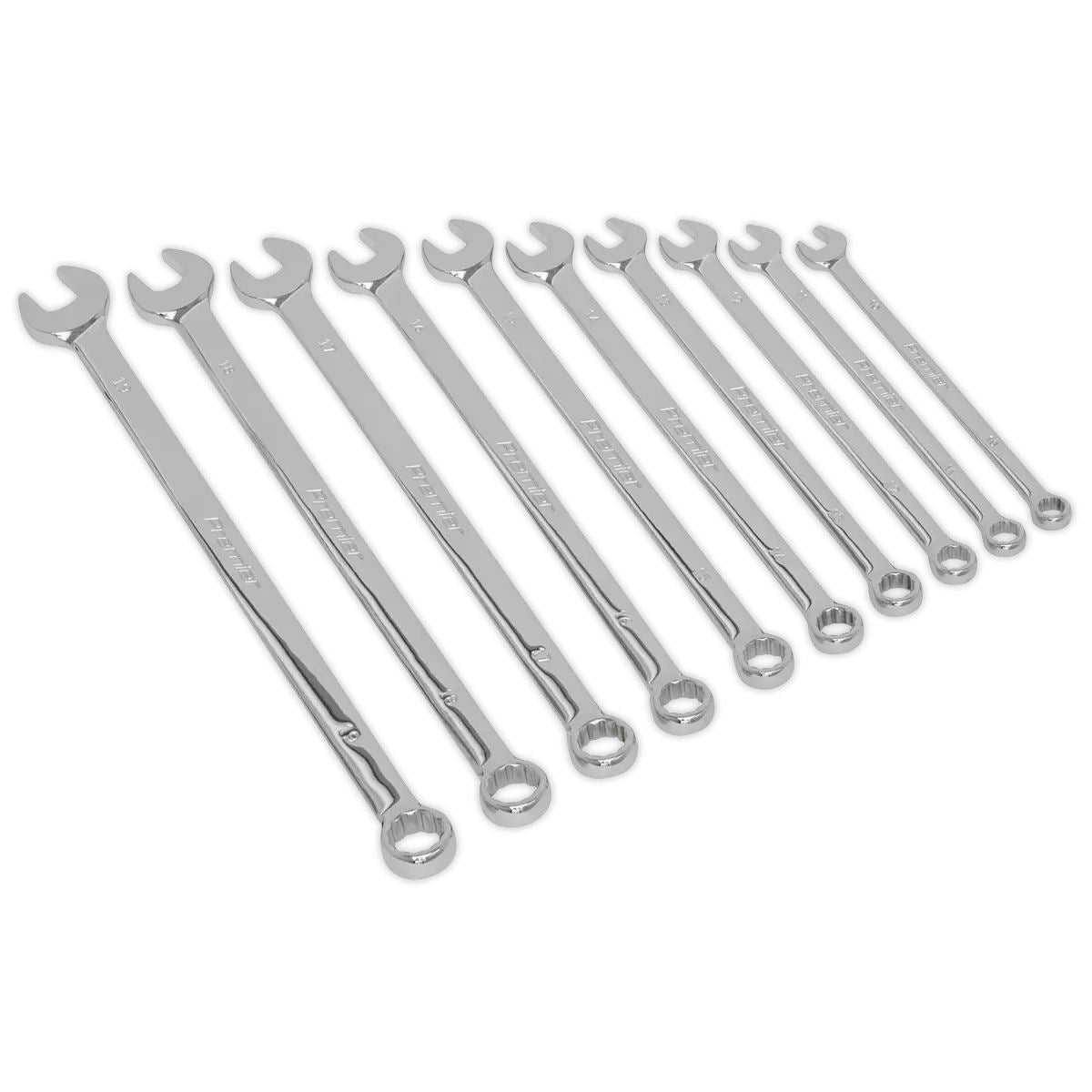 Sealey AK6310 Extra-Long Combination Spanner Set 10pc